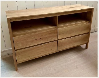 COMODA 4 CAJONES 1.60 MTS