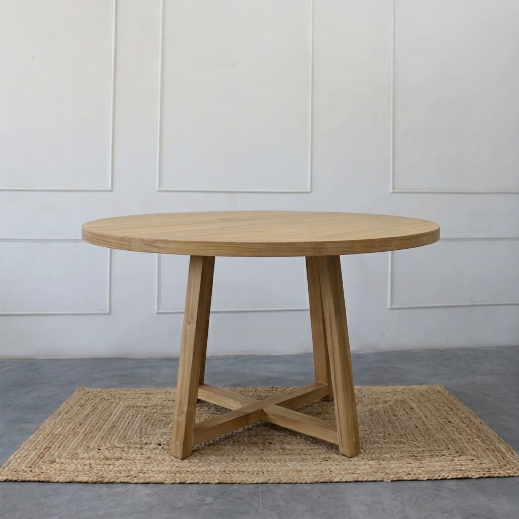 MESA COMEDOR REDONDA NORDICA 1 MTS DIAMETRO